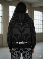 Nuvic Tribal Shadow Depth Oversized Hoodie - Image 6
