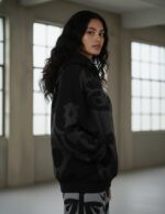 Nuvic Tribal Shadow Depth Oversized Hoodie ( Black colour ) - Image 6