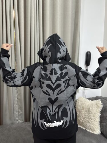 Nuvic Tribal Shadow Depth Oversized Hoodie photo review