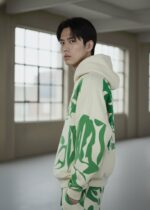 Nuvic Tribal Shadow Depth Oversized Hoodie ( Cream colour ) - Image 3